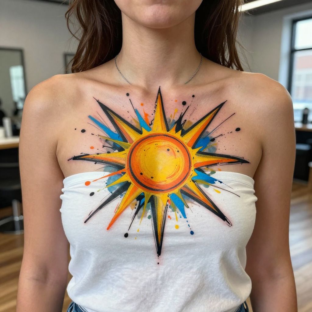 Abstract Sunburst Splash