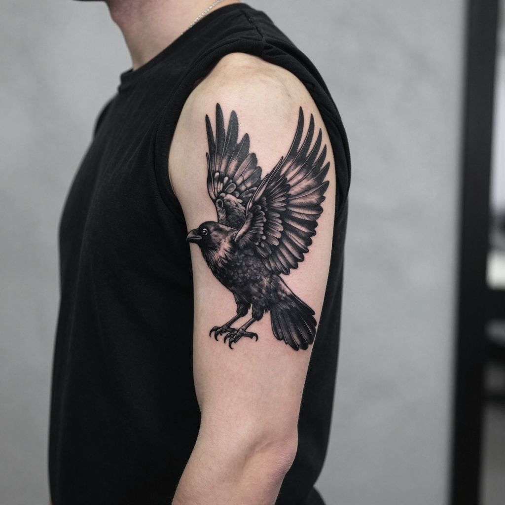 Spirit Animal - Raven tattoo