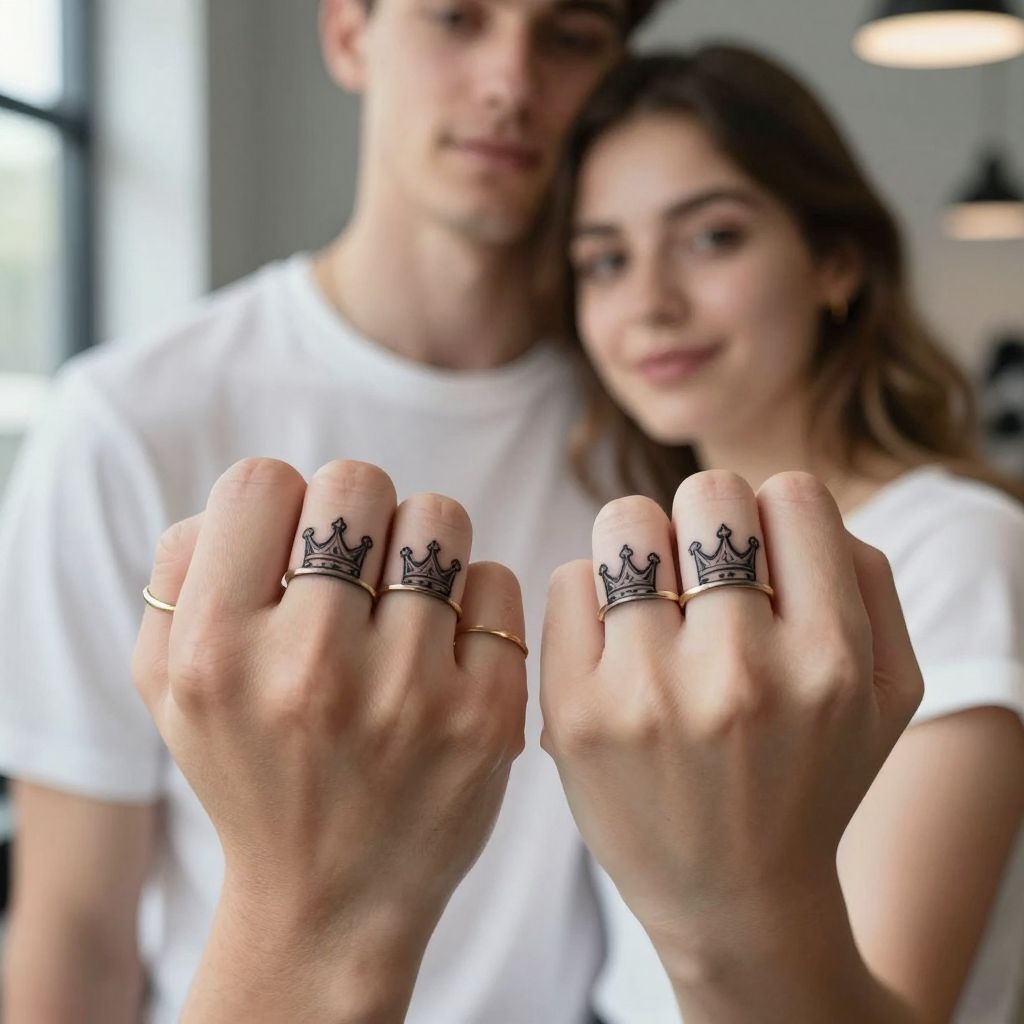 King and Queen Crowns tattoo