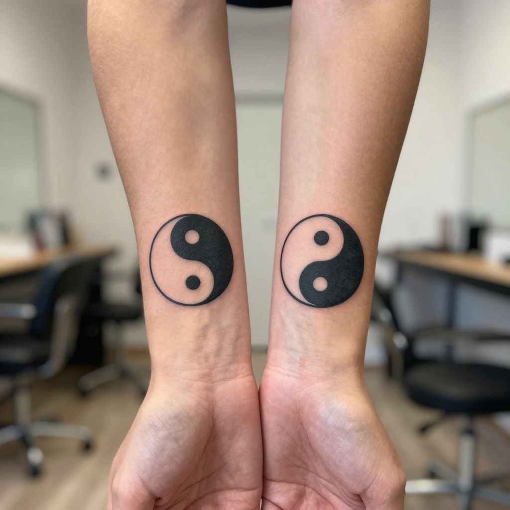 Yin and Yang Symbols tattoo