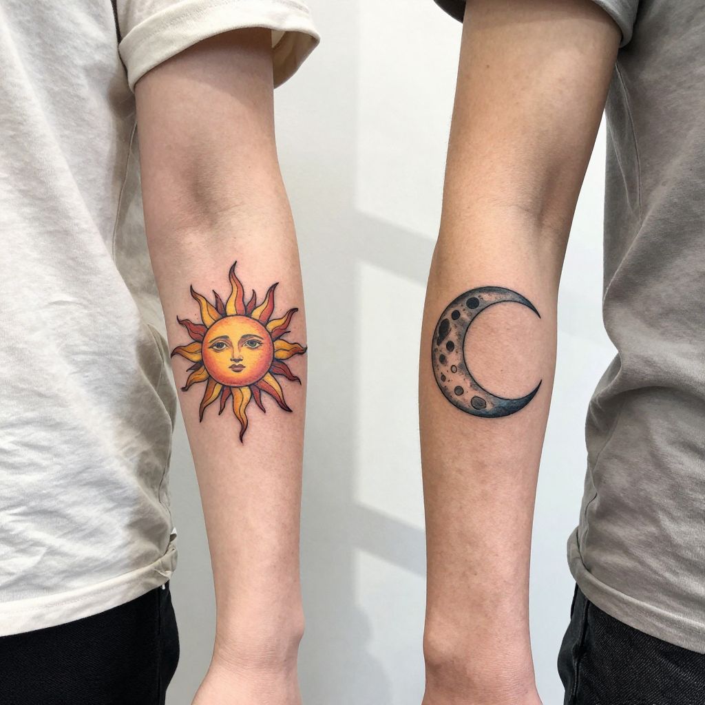 Sun and Moon Tattoos