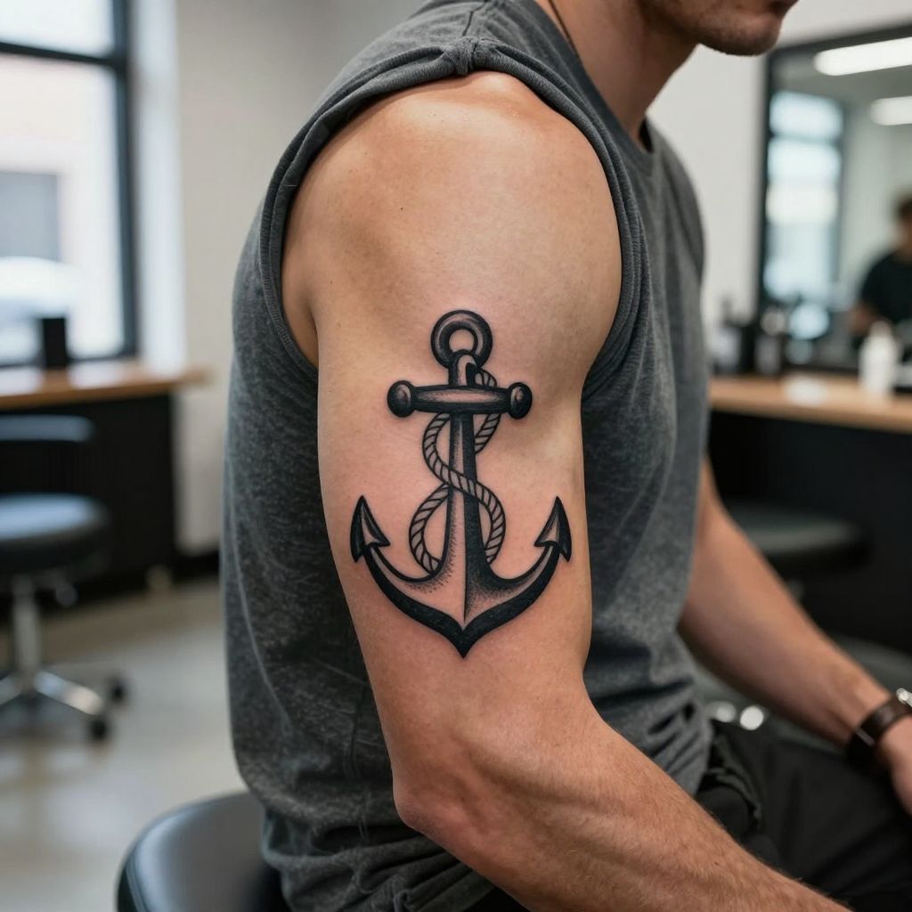 Classic Anchor Tattoo