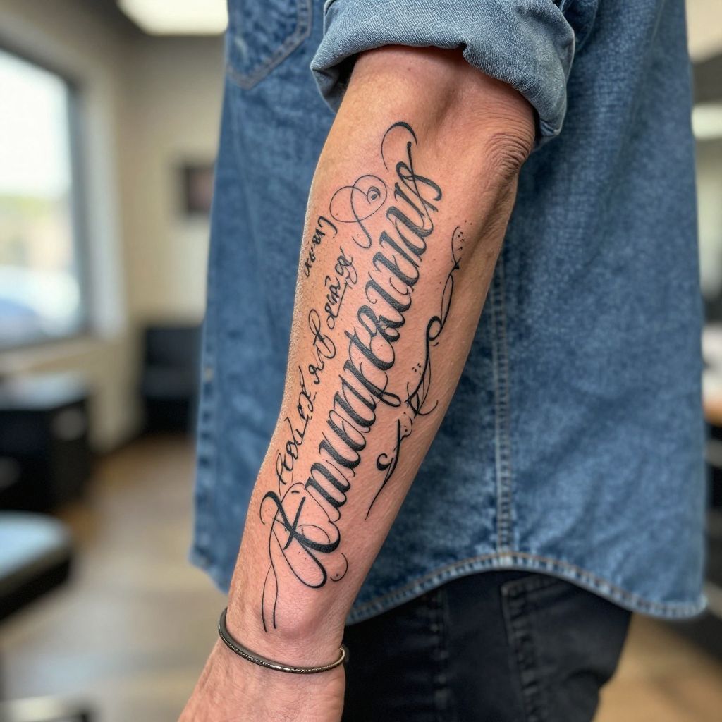 Script and Quote Sleeve