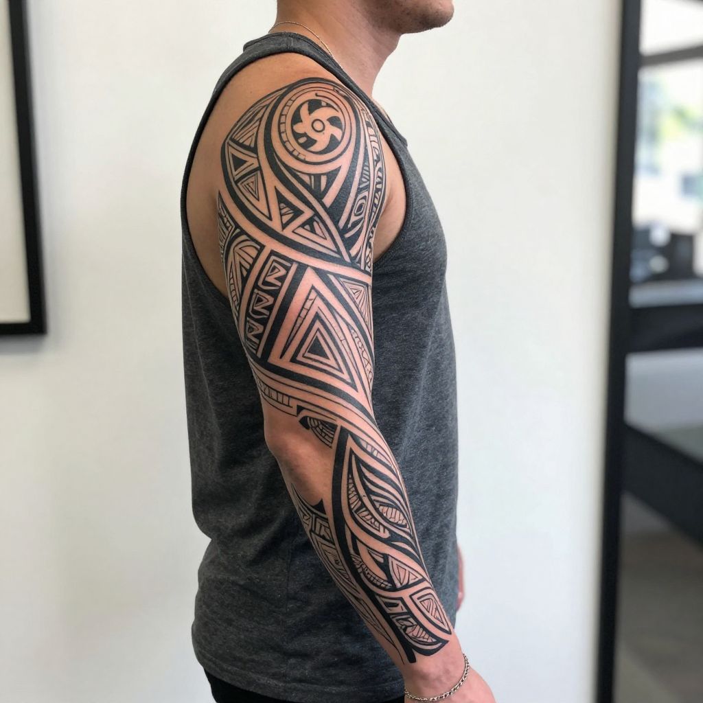 Geometric Tribal Sleeve