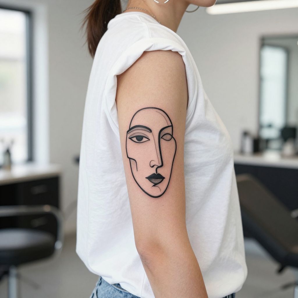 Abstract Face Outlines