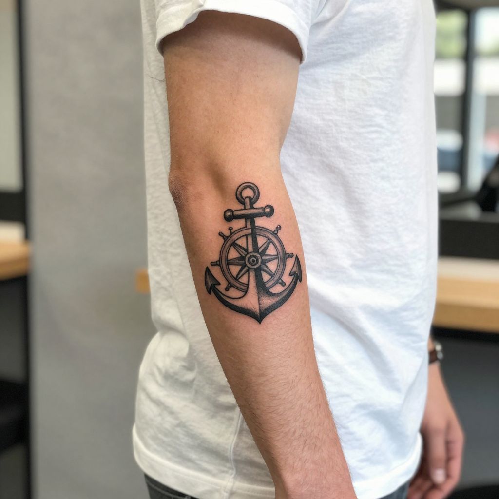 Nautical Outline Tattoos